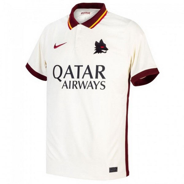 Tailandia Camiseta As Roma Segunda Equipación 2020-2021 Blanco